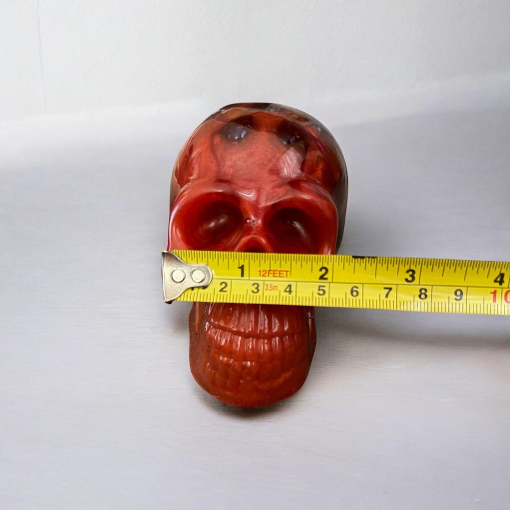 Resin Human Skull-Red and Black, Marbles for Brains - Picture 10 of 11